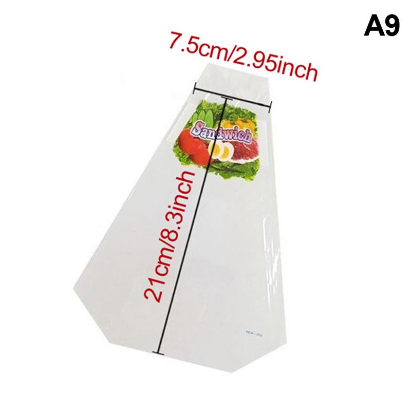 100 Pezzi Sacchetti Trasparenti Triangolari Ispessiti per Pane Sandwich Sacchetti per Involucro Alimentare da Forno
