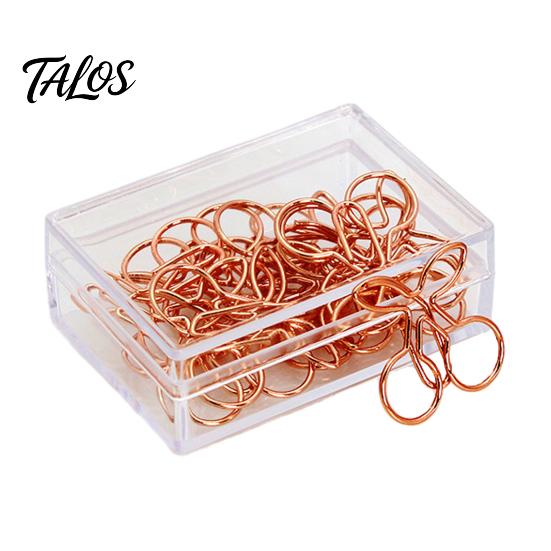 School Supplies for Organization 10PCS Rose Gold Metal Paper Clips, Decorative Cartoon Shape Cute Bookmarks Bookmarks, Creative Documents Organizers
