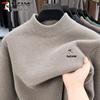 TUCANO Men's Winter Fleece-Lined Mock Neck Knit Sweater