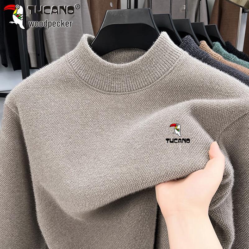 

TUCANO Men s Winter Fleece-Lined Mock Neck Knit Sweater 3XL