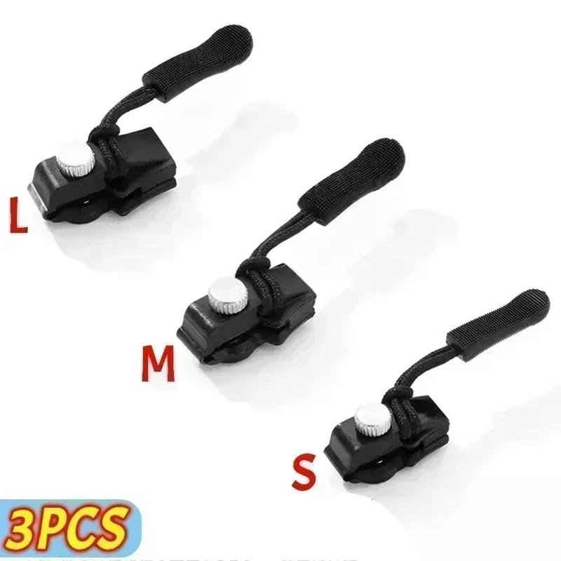 Reißverschluss-Reparaturset, 2–6-teilig, universelle Sofort-Reißverschluss-Reparatur, Ersatz-Reißverschlüsse, Gleitzähne, Rettungs-Reißverschlüsse, Kopf, 3 verschiedene Größen