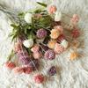 Five Headed Artificial Flower Bouquet Flower Balls Artificial Chrysanthemums Long Branches For Home Wedding Decorations