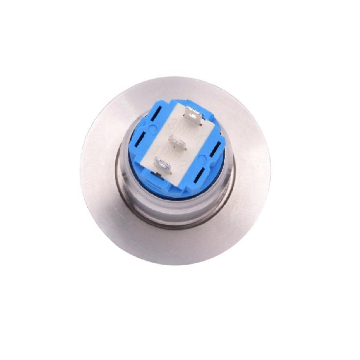 19mm Stainless Steel Latching Momentary Switch 3 Pin Smart Toilet Automatic Flush Push Button Reset Self-locking Kick Switch Pushbutton Switches 3