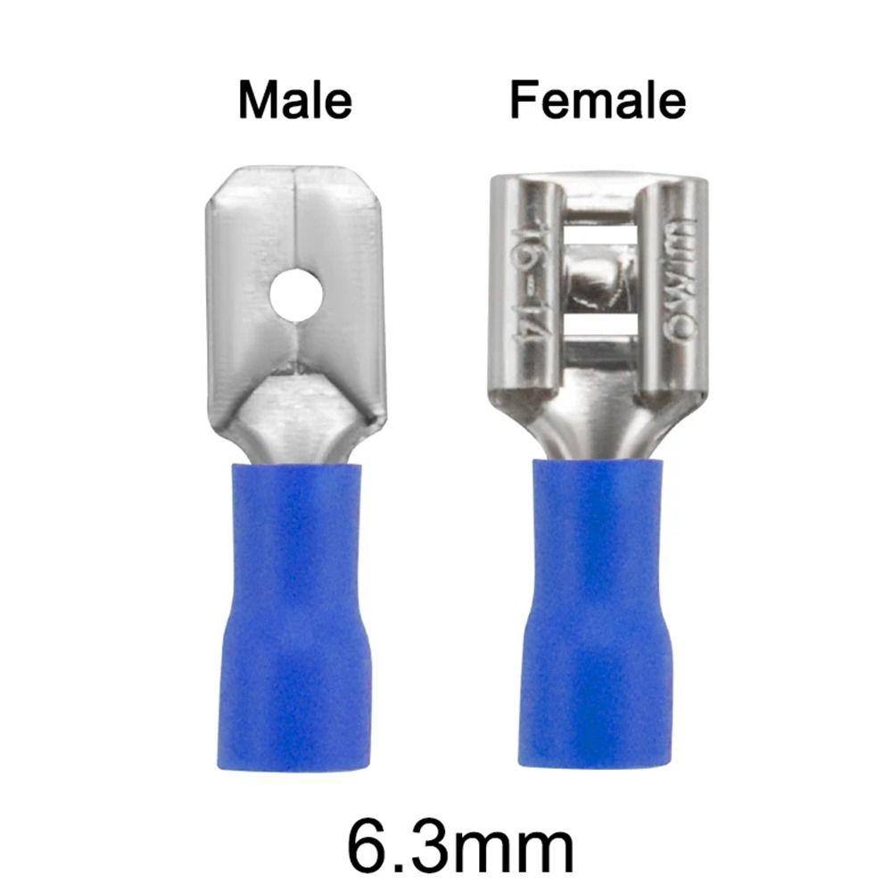 50Pcs 2.8/4.8/6.3mm Wire Connectors Insulated Female/Male Electrical Crimp Terminal FDD/MDD1.25/2/5.5 Spade Quick Disconnects