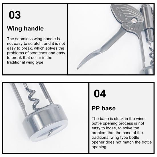 Wine Bottle Opener Butterfly Wing Multifunctional Corkscrew for Kitchen Restaurant Chateau And Bars Table Decor