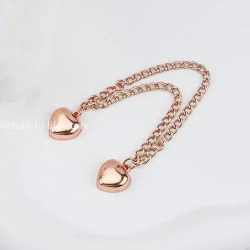 Multi-Function Magnetic Clothing Clip with Chain Metal Buttons Clip Clothes Scarf Trouser Legs Cuff Fixing Magnet Pin