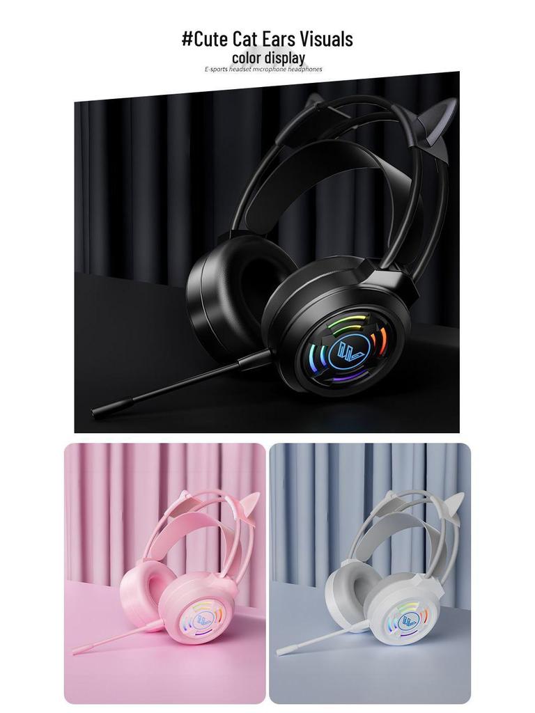 Căști de gaming over-ear cu sunet surround 7.1 și microfon pentru PC și laptop