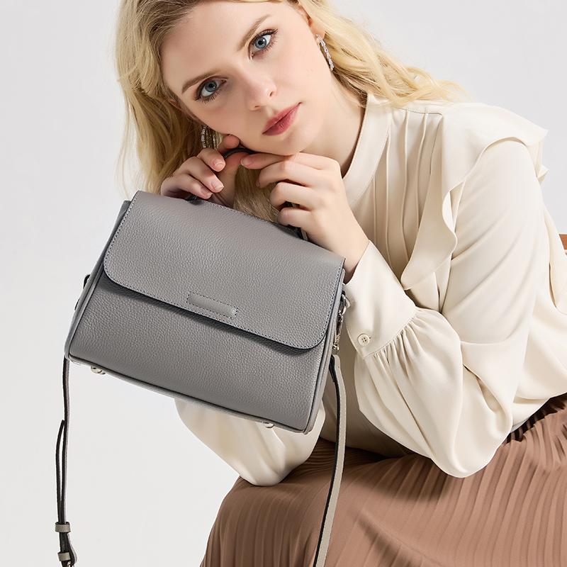 Ladies Soft Retro Cowhide Handbags Women‘s Genuine Cow Leather Shoulder Bag Female Fashi Luxury Designer Crossbody Bags Lady