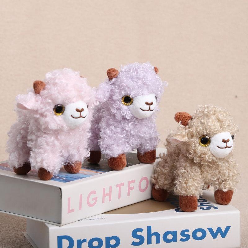 Cute Curly Sheep Plush Toys With Soft Fluffy Fabric Shiny Eyes Perfect For Kids Gifts Home Bedroom Decor
