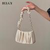 Urban Simple Ladies Solid Color Soft Leather Comfortable Chain Diagonal Bag