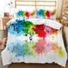 Music Series Duvet Cover Set Rainbow Music Notes Tie Dye Bedding Set Musical Party Double Queen King Size Polyester Qulit Cover