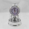 European Retro Table Clock Antique Round Quiet Alarm Clock Desk Clock with Clear Clock Cover for Bedroom Home Decors
