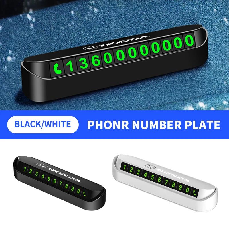 Car Styling Temporary Parking Card Phone Number Card Plate For Honda Mugen Power Civic Accords CRV Hrv Jazz CBR VTEC VFR ahv256
