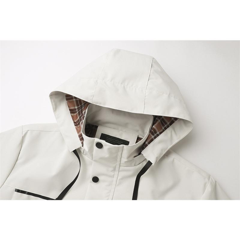 Herren Freizeitjacke Parka Herbst Kapuzenjacke Herren Einfarbig