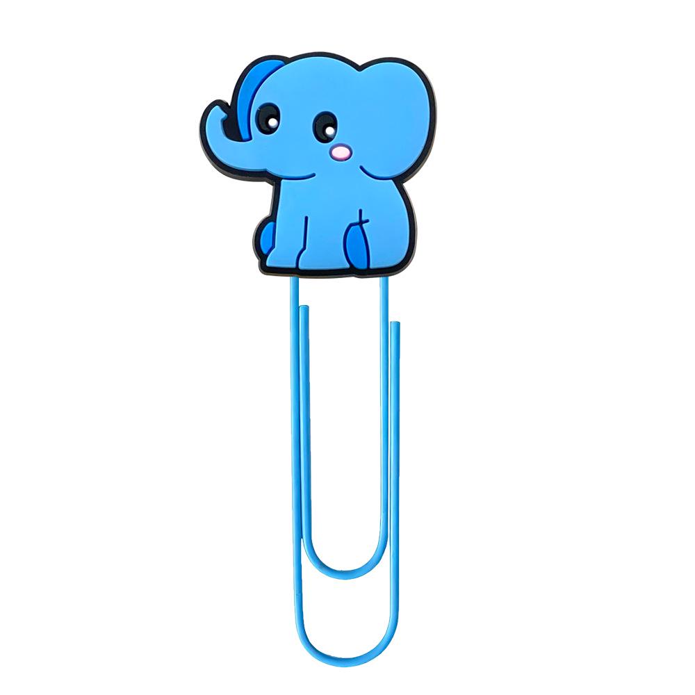 20 Cute Cartoon Animal PVC Paper Clips - U-Shaped Large Clips and Bookmarks for Office Supplies