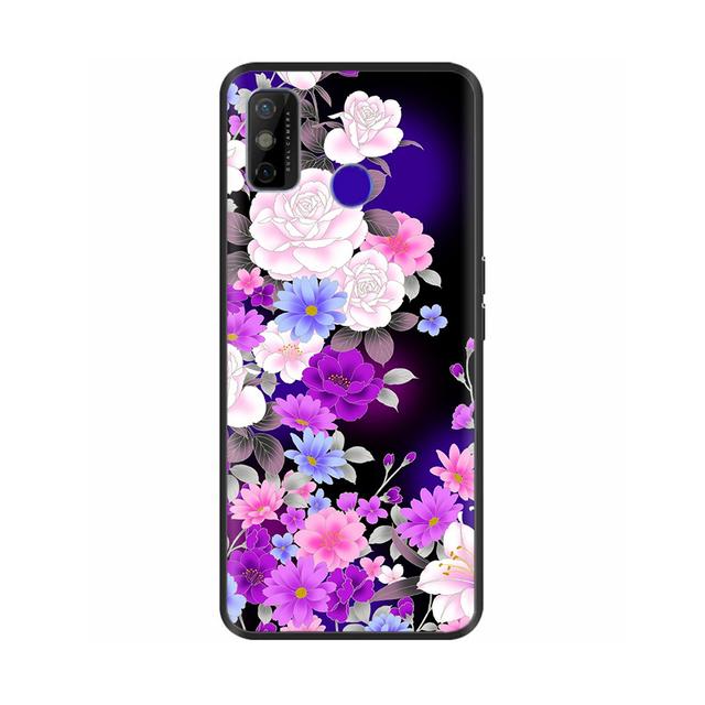 Pentru Tecno Spark 6 Go Husă pentru telefon Husa din silicon moale de desene animate pentru Tecno Spark 6 Go Spark6 Go Negru Tpu Bara de protecție drăguță de desene animate