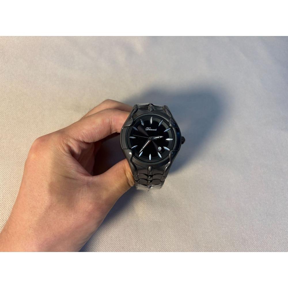 Men Stainless Steel Quartz Wristwatch Round Dial Business Casual Analog Watch Waterproof Daily Fashion Male Dress Accessory Watch