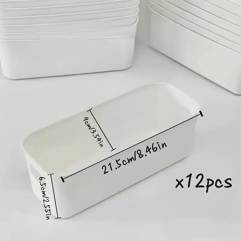 6pcs Stackable Storage Bins Versatile Organizer Set Office,Home,Closet Durable Containers Stationery,Cosmetics,Socks,Underwear