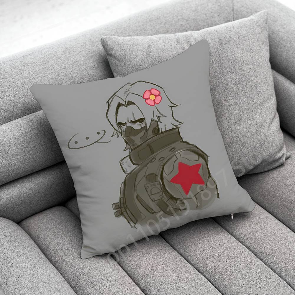 B-Bucky B-Barnes Soldier Throw Pillow Case For 55cm 40cm 45cm 50cm 30cm Square Office Pillowship Cover