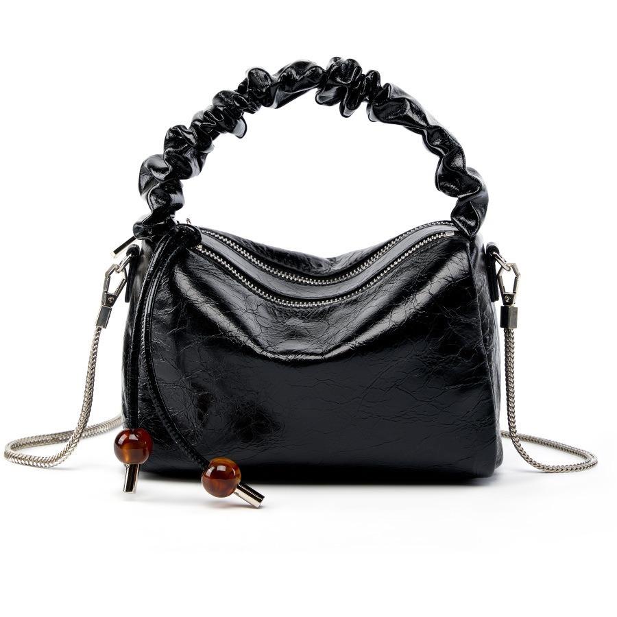 Commuter Pillow Bag, Leather Bead Bag, Portable Shoulder Messenger Women's Bag, Versatile Fashion Women's Bag