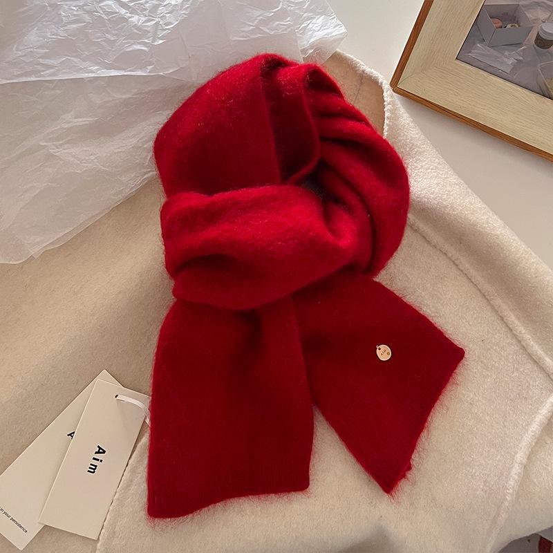 Kaschmirschal Winter Warm Gestrickt Kleiner Damenschal Korea Styles Schals Wollschals Damen Weiche Wickeltücher Halstuch