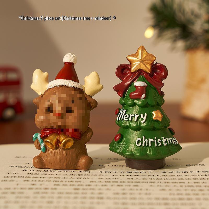 Santa Claus Christmas Gift Box: Tabletop Ornaments & Small Toys for Kids