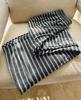 2025 Spring European Style Striped Wide-Leg Plus Size Women's Casual Floor-Length Pants