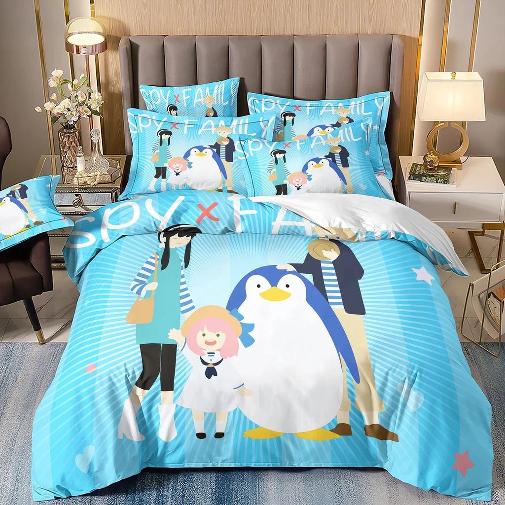 Anime SPY×FAMILY Anya All Season Duvet Cover kawaii Bedding set Soft Quilt Cover and Pillowcases Single/Double/Queen/King