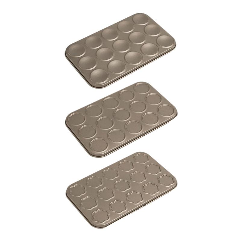 15 Cup Cookie Sheet Macaron Pan Baking Tray Cookie Sheet for Oven Baking Champagne Gold Baking Mold Macaron Baking Gift
