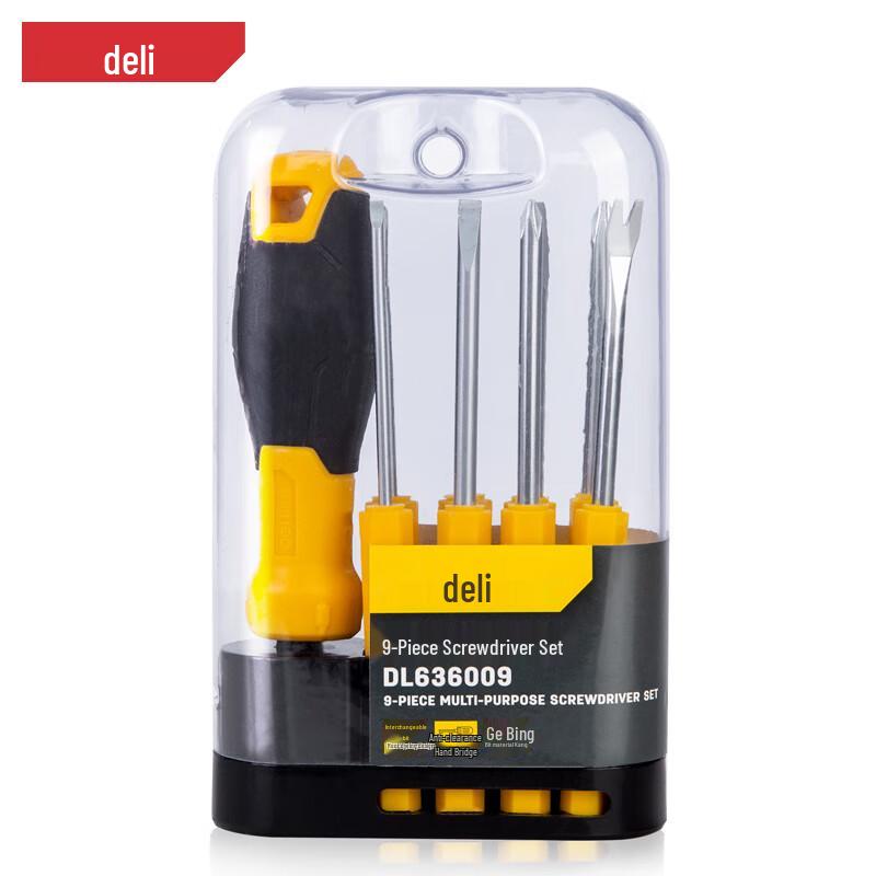 Deli DL636009 9-Piece Multifunction Screwdriver Set