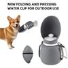 2-in-1 Silikon Hundewasserflasche, Faltbar Auslaufsicher BPA Frei Tragbare Haustierflasche Mit Karabiner Zum Wandern Autoreise Training 800ml