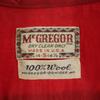 McGregor 50s 60s Wool Vintage Long Sleeve Open Collar Shirt S Red Men's Used