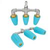 Pressure Washer-Turbo Nozzle Ceramic Cores Pressure Stainless Steel T-Joint Adapter 360° Rotating Turbos Efficiency Cleaning