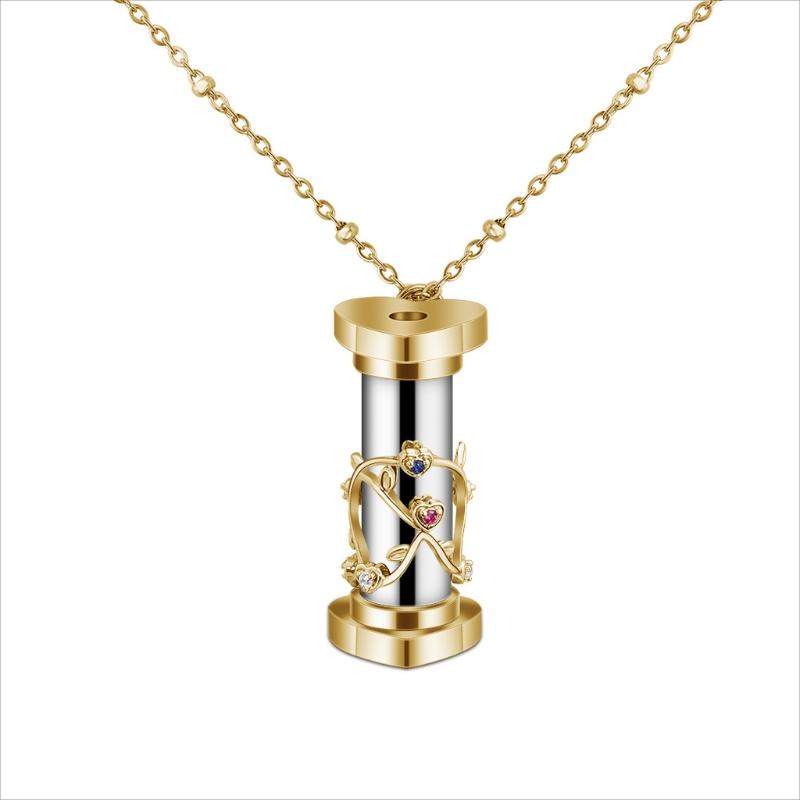 

Mini Flowers Monocle Necklace Camera Lens Fractal 3D Diffraction Flowers Pendant Necklace Fashion Jewelry for Friends 1