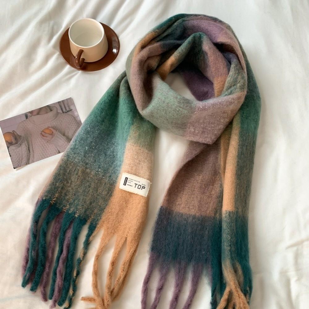 Warm Long Tassel Scarves Soft Neck Warmer New Scarves Bib  Outdoor Sports