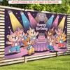 Party Backdrop Cartoon Flat Teddy Cute Spanish Text Hanging Bears Photo Background Decor Birthday Party Decor