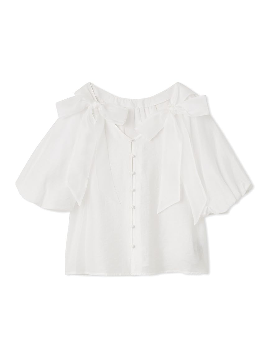 

Snidel Ribbon Puff Blouse SWFB251205 White Women s білий
