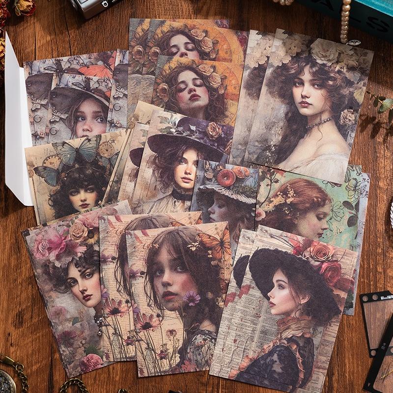 30 Buc/Set Cărți Poștale Vintage cu Flori și Păsări Hârtie de Fundal Cărți Poștale DIY Cărți Poștale Suvenir