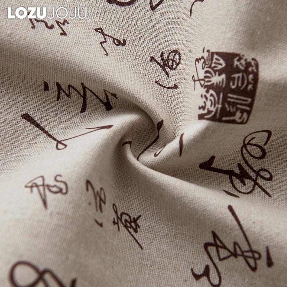 1 Stück LOZUJOJU Chinesischer Literarischer Stil Kalligrafie Musterdruck Tischläufer für Esstisch Dekorativ für Heimtisch