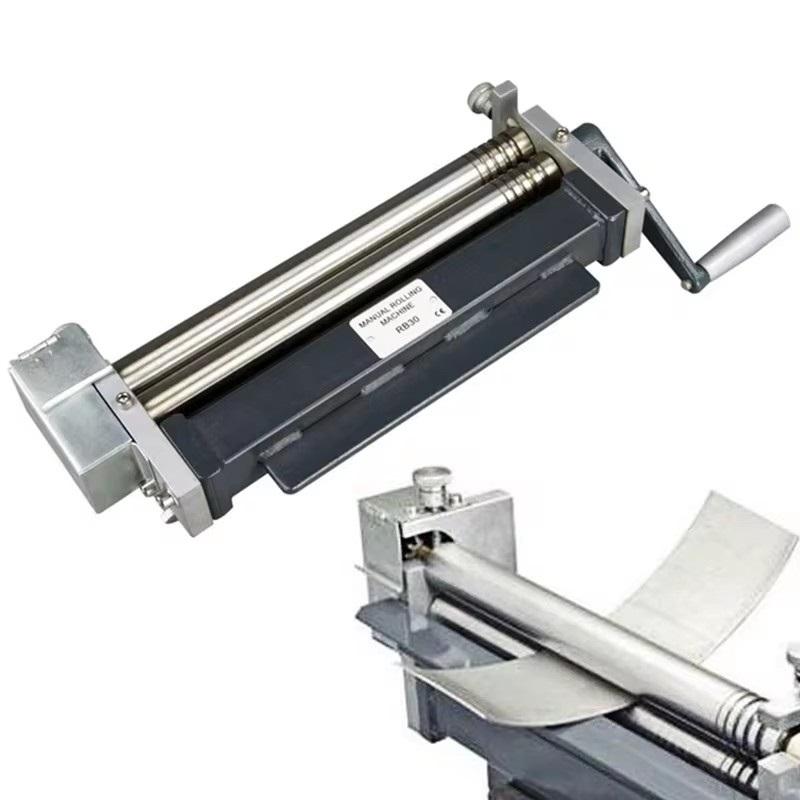 Manual Bending Machine Mini Round Tube Roller Making Tool Desktop Metal Plate Bender Hand Crank Folding Plate Folding Machine