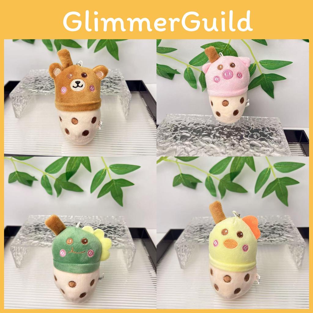 Cute Bear Milk Tea Cup Plush Keychain With Soft Pp Cotton For Kids Collectible Decor