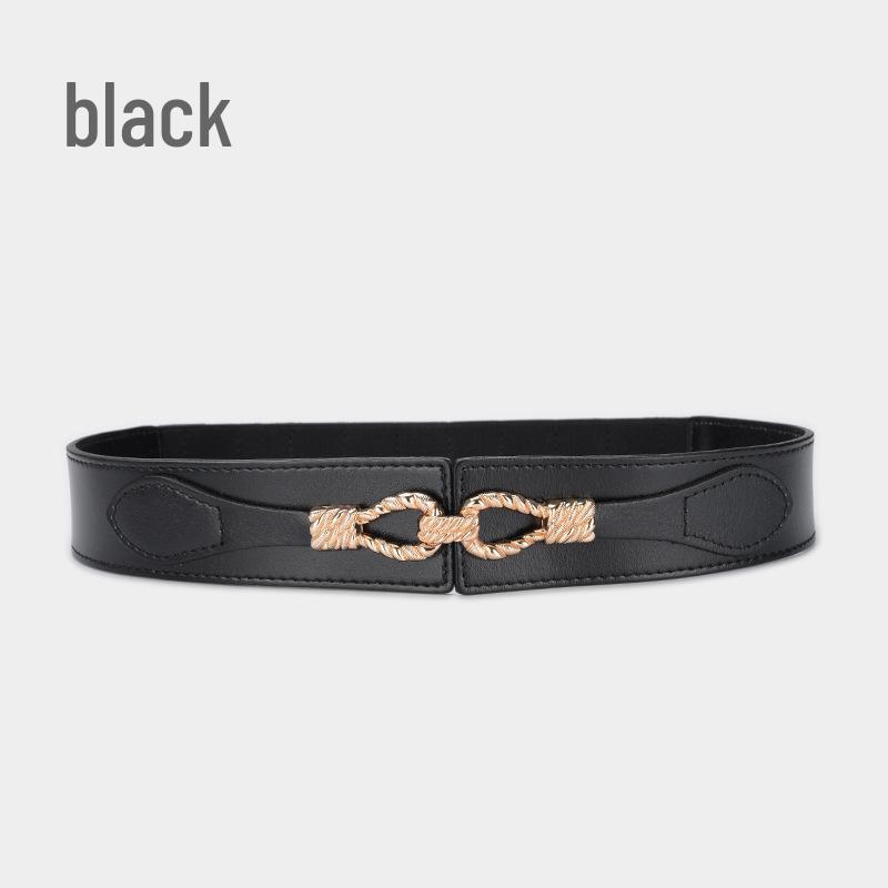 

Женский ретро широкий пояс из натуральной кожи для тренча и верхней одежды - Эластичный, универсальный и формирующий фигуру 67-88cm