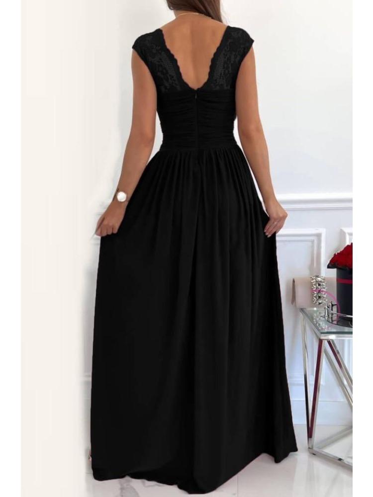 Sleeveless Lace Backless Slit Hem Women Dress Comfortable Lightweight High Recognition Elegant Style Slimming Flattering Fit