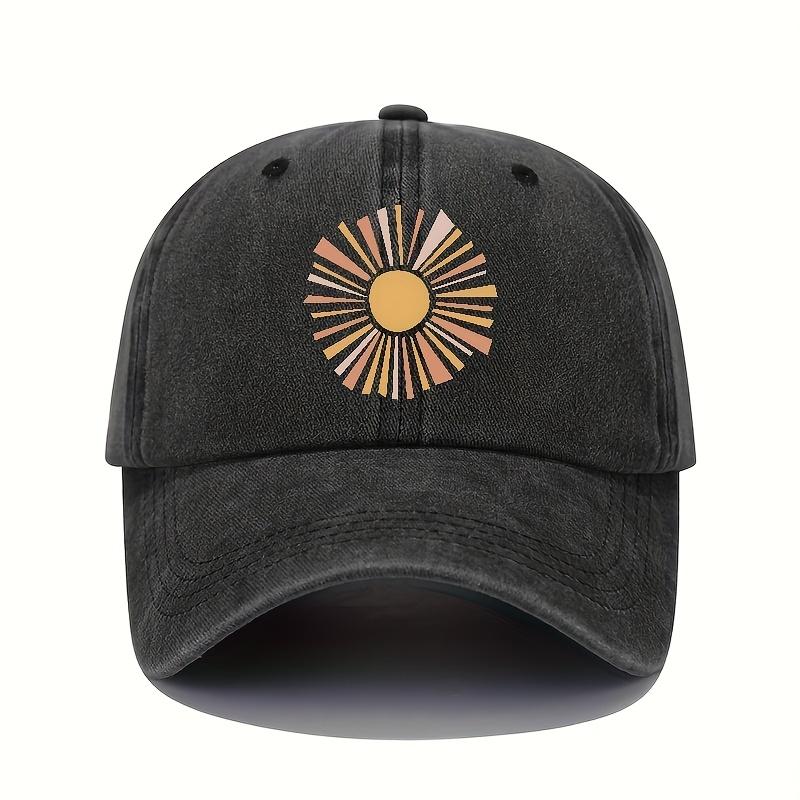 Sun Print Baseball Cap, Adjustable for Both Men and Women, Seasonal Casual Cap, Fashionable Headwear
