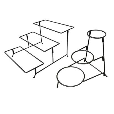 Stojak na paterę Stojak ekspozycyjny na naczynia Stojak na tacę do serwowania 3-poziomowy organizer Uchwyt na naczynia Metalowy stojak na tacę deserową Paterę na owoce