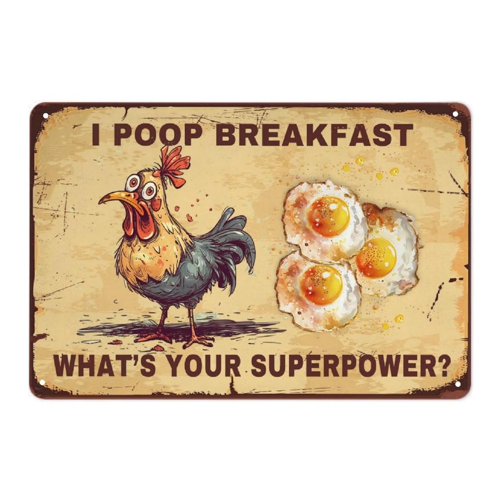 Crazy Chicken Coop Cedule Retro kovová uvítací plaketa Legrační statek Ideální pro kurník nebo kuchyni Ideální dárek na zeď