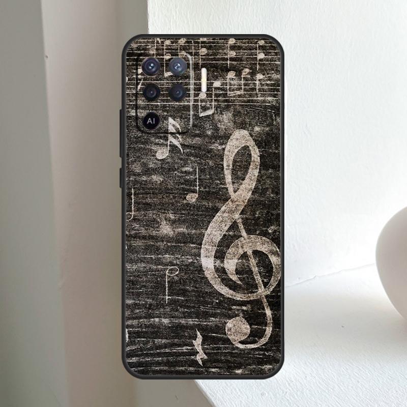 Music Score Musical Notes For OPPO A6 A5 Pro A15 A17 A77 A16 A76 A96 A18 A38 A58 A78 A98 A54 A74 A94 A40 A60 A80 Case