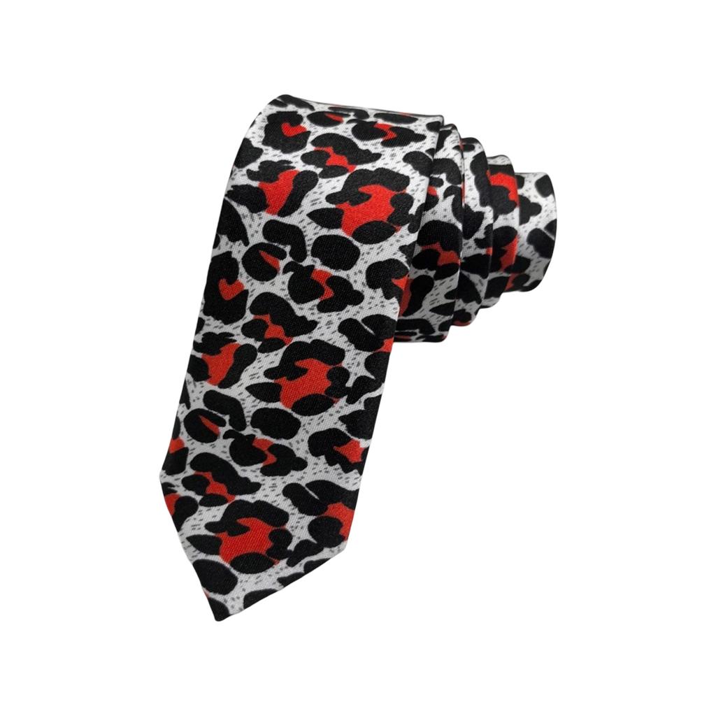 Men's Leopard Print Necktie for Formal and Casual Occasion Stylish Long Tie for Weddings Parties and Business Meetings