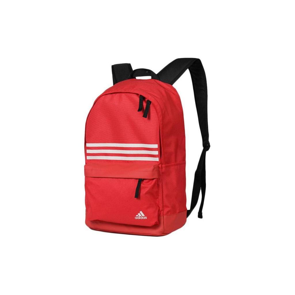 Adidas Classic Backpack 3S Pocket Sports Casual Polyester Unisex Backpack Red FJ9262