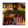 4 Stück 33 LED Solar-Gartenleuchte Multifunktionale Flammen-Wandlampe Wasserdichte Terrassen-Dekoration
